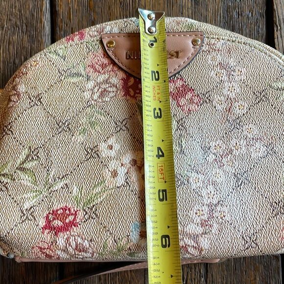 Nine West Beige, Tan & Gold Peyton Floral Mini Crossbody Bag - Picture 8 of 16